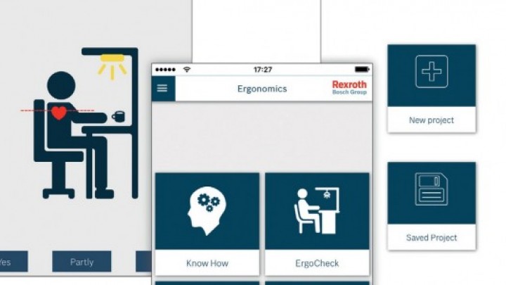 Bosch Rexroth sistem ergonomskih radnih mesta - Fit4Ergonomics: besplatna aplikacija za optimizaciju radnih stanica