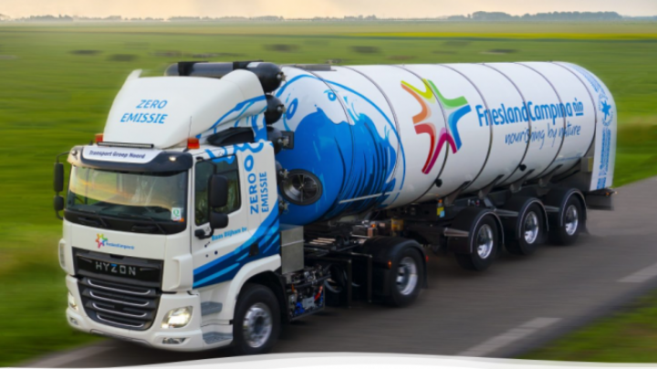 FrieslandCampina predstavila kamion za mleko na vodonik kapaciteta 50 tona