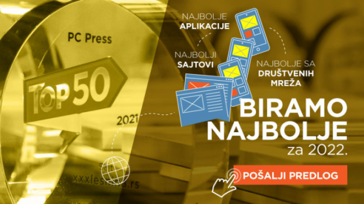 Počelo predlaganje kandidata za Top50 izbor najboljih online stvari u 2022.
