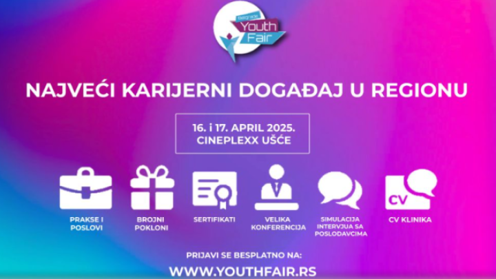 Najveći karijerni događaj za mlade u regionu 11. Belgrade Youth Fair 16. i 17. aprila