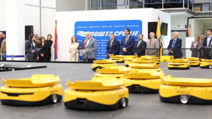 Roboti Pošte Srbije u Kragujevcu sortiraju 2.500 pošiljki na sat